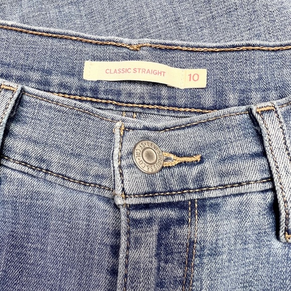 👖|•LEVI'S•| Classic Straight Leg Stretch Jeans Size 10👖 - Picture 6 of 8
